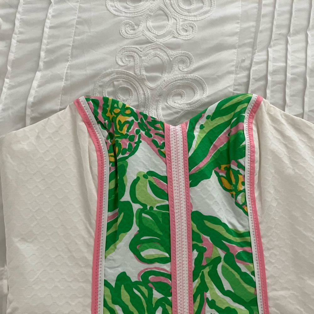 NWT Lilly Pulitzer Angela Dress | Resort White | Seeing Pink Elephants 🐘💕 - Picture 7 of 9